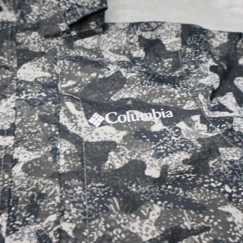 Columbia Jacket Boys XS 6/7 Camo Hood OmniHeat FullZip Ski Waterproof 3in1 Shell
